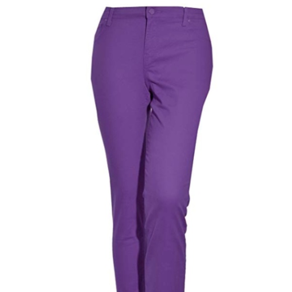 Gloria Vanderbilt Pants - NWT Vanderbilt Purple Mom Stretch Slim Pants 16